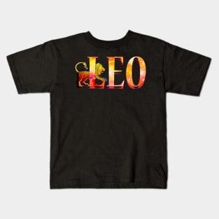 Leo Horoscope Sign Kids T-Shirt